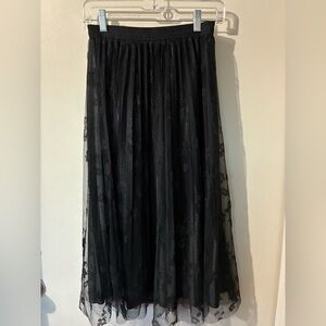 New Mix Black Sheer Maxi Skirt (Sz S/M)